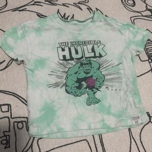GAP Marvel Hulk Tie-Dye T-Shirt - Green and White